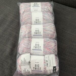 Lot Of 5 Big Twist Menagerie Blue Parrotfish Yarn